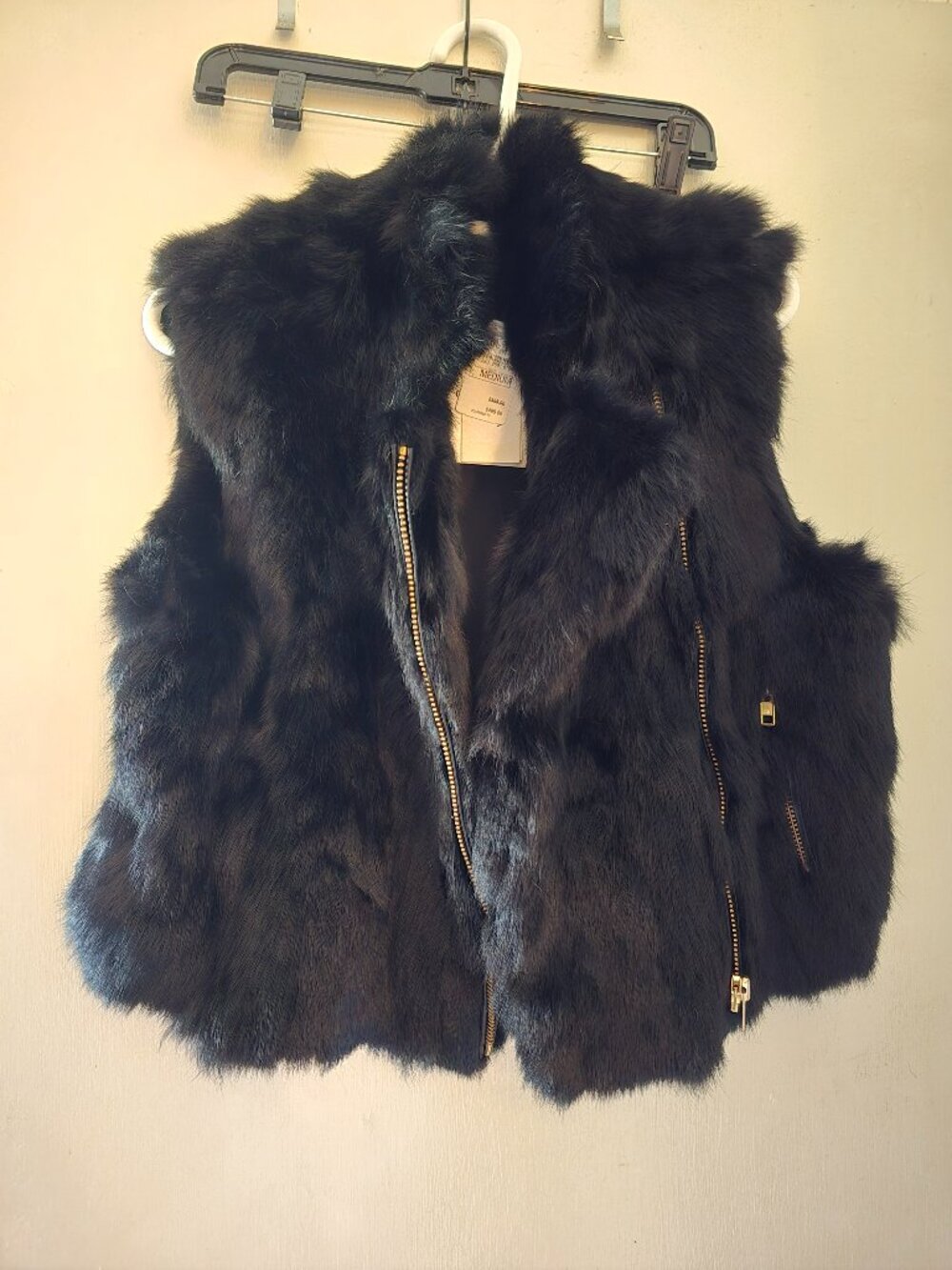 Adrienne Landau genuine Rabbit vest
